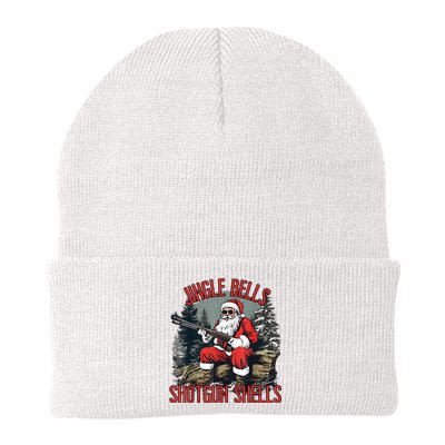 Jingle Bells Shotgun Shells Funny Santa Bruh Gun Knit Cap Winter Beanie