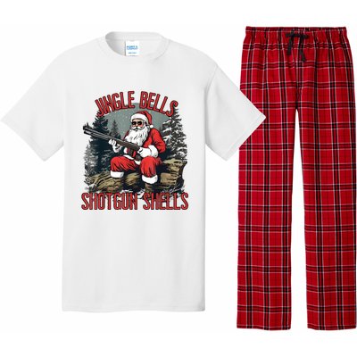 Jingle Bells Shotgun Shells Funny Santa Bruh Gun Pajama Set