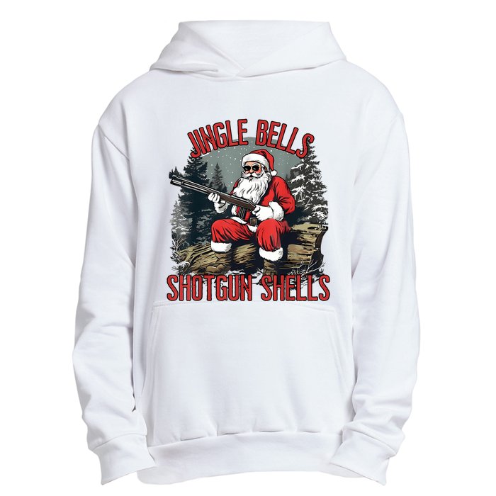 Jingle Bells Shotgun Shells Funny Santa Bruh Gun Urban Pullover Hoodie