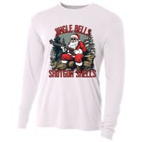 Jingle Bells Shotgun Shells Funny Santa Bruh Gun Cooling Performance Long Sleeve Crew