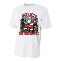 Jingle Bells Shotgun Shells Funny Santa Bruh Gun Performance Sprint T-Shirt