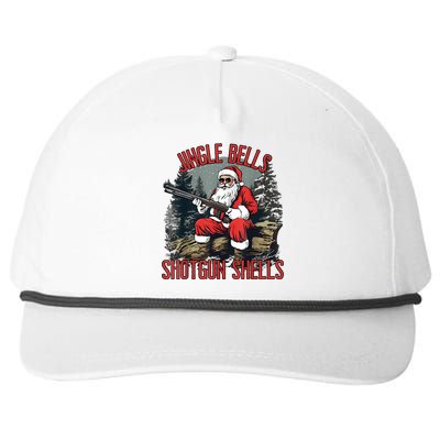 Jingle Bells Shotgun Shells Funny Santa Bruh Gun Snapback Five-Panel Rope Hat