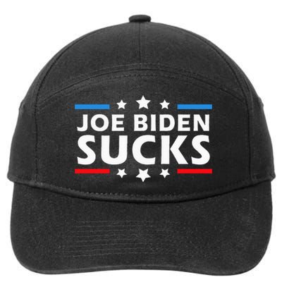 Joe Biden Sucks Funny Antibiden Election 7-Panel Snapback Hat