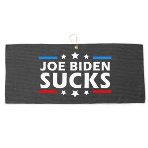 Joe Biden Sucks Funny Antibiden Election Large Microfiber Waffle Golf Towel