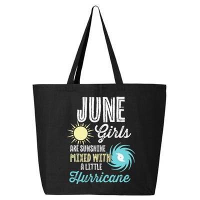 June Birthday Sunshine Mixed With Hurricane Funny 25L Jumbo Tote