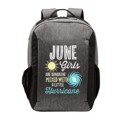 June Birthday Sunshine Mixed With Hurricane Funny Vector Backpack