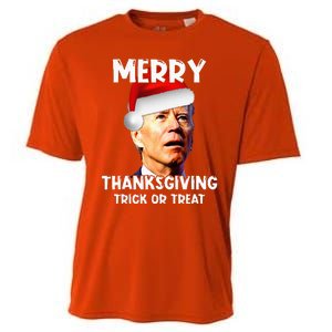 Joe Biden Santa Hat Merry Thanksgiving Christmas Cooling Performance Crew T-Shirt