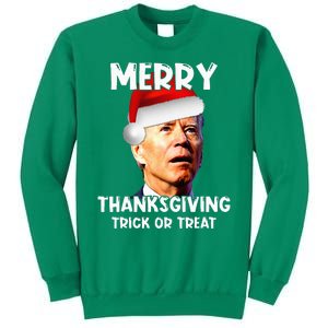 Joe Biden Santa Hat Merry Thanksgiving Christmas Sweatshirt