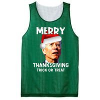 Joe Biden Santa Hat Merry Thanksgiving Christmas Mesh Reversible Basketball Jersey Tank