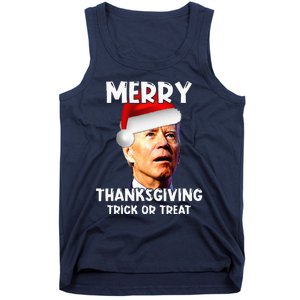 Joe Biden Santa Hat Merry Thanksgiving Christmas Tank Top