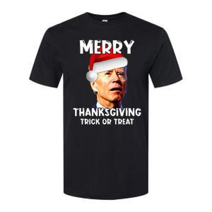 Joe Biden Santa Hat Merry Thanksgiving Christmas Softstyle CVC T-Shirt