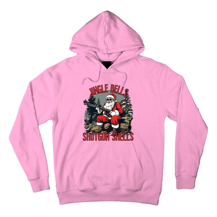 Jingle Bells Shotgun Shells Funny Santa Hoodie