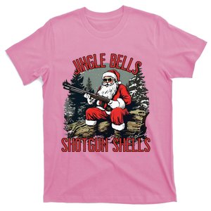 Jingle Bells Shotgun Shells Funny Santa T-Shirt