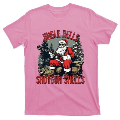 Jingle Bells Shotgun Shells Funny Santa T-Shirt