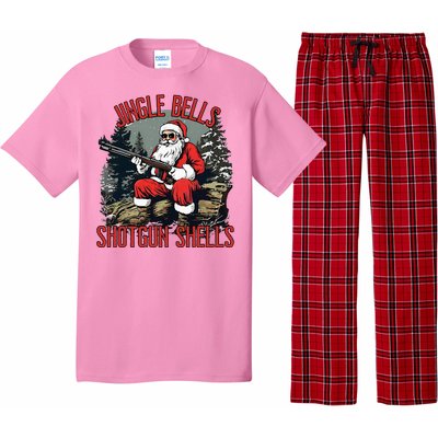 Jingle Bells Shotgun Shells Funny Santa Pajama Set