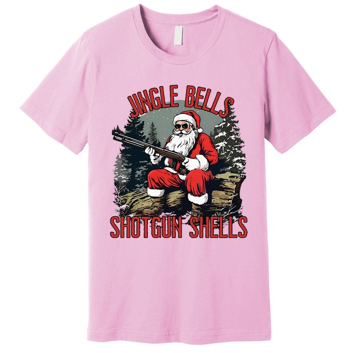 Jingle Bells Shotgun Shells Funny Santa Premium T-Shirt