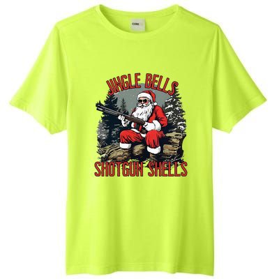 Jingle Bells Shotgun Shells Funny Santa Tall Fusion ChromaSoft Performance T-Shirt