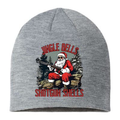 Jingle Bells Shotgun Shells Funny Santa Sustainable Beanie