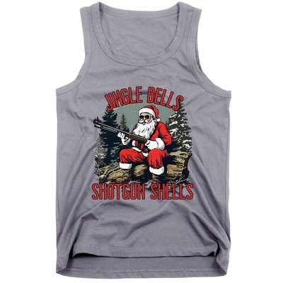 Jingle Bells Shotgun Shells Funny Santa Tank Top