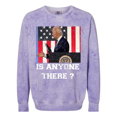 Joe Biden Shakes Hands With Thin Air, Funny Anti Joe Biden Colorblast Crewneck Sweatshirt