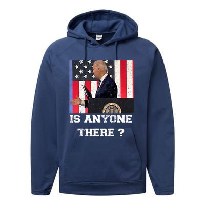 Joe Biden Shakes Hands With Thin Air, Funny Anti Joe Biden Performance Fleece Hoodie