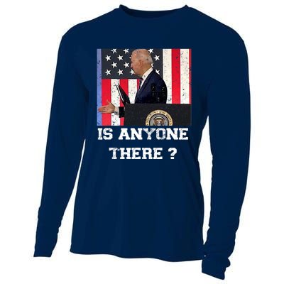 Joe Biden Shakes Hands With Thin Air, Funny Anti Joe Biden Cooling Performance Long Sleeve Crew