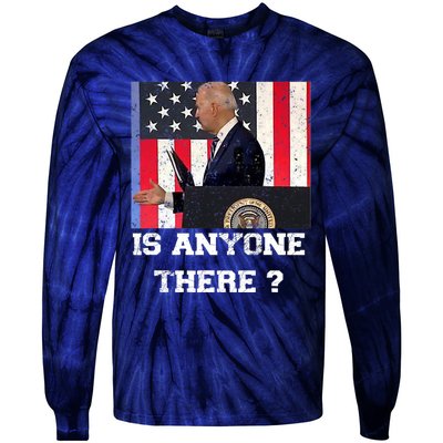 Joe Biden Shakes Hands With Thin Air, Funny Anti Joe Biden Tie-Dye Long Sleeve Shirt