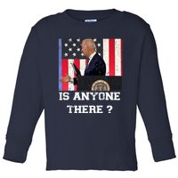 Joe Biden Shakes Hands With Thin Air, Funny Anti Joe Biden Toddler Long Sleeve Shirt