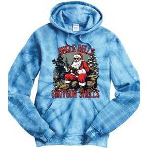 Jingle Bells Shotgun Shells Funny Santa Bruh Gun Tie Dye Hoodie