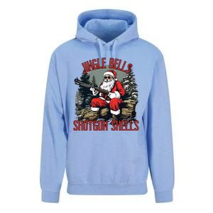 Jingle Bells Shotgun Shells Funny Santa Bruh Gun Unisex Surf Hoodie