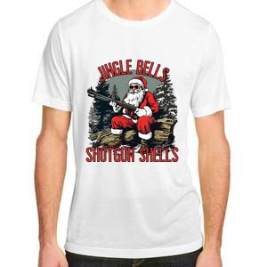 Jingle Bells Shotgun Shells Funny Santa Bruh Gun Adult ChromaSoft Performance T-Shirt