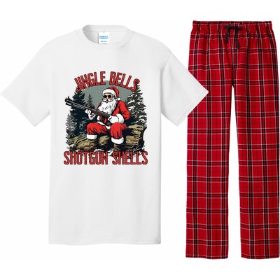 Jingle Bells Shotgun Shells Funny Santa Bruh Gun Pajama Set