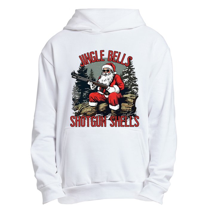 Jingle Bells Shotgun Shells Funny Santa Bruh Gun Urban Pullover Hoodie