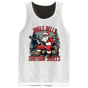 Jingle Bells Shotgun Shells Funny Santa Bruh Gun Mesh Reversible Basketball Jersey Tank