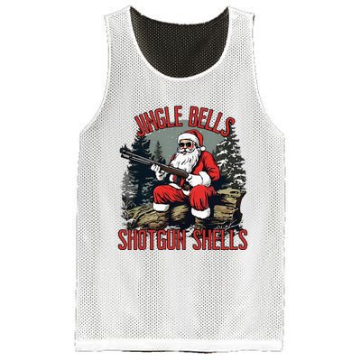 Jingle Bells Shotgun Shells Funny Santa Bruh Gun Mesh Reversible Basketball Jersey Tank