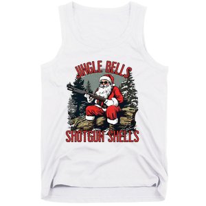 Jingle Bells Shotgun Shells Funny Santa Bruh Gun Tank Top