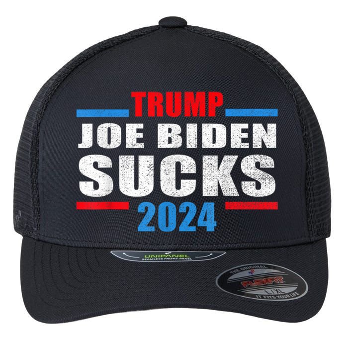 Joe Biden Sucks Funny AntiBiden Election ProTrump 2024 Flexfit Unipanel Trucker Cap