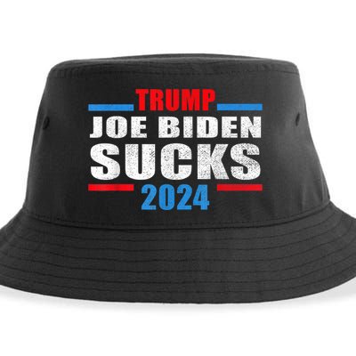 Joe Biden Sucks Funny AntiBiden Election ProTrump 2024 Sustainable Bucket Hat