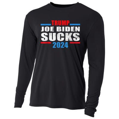 Joe Biden Sucks Funny AntiBiden Election ProTrump 2024 Cooling Performance Long Sleeve Crew