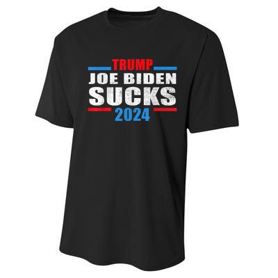 Joe Biden Sucks Funny AntiBiden Election ProTrump 2024 Performance Sprint T-Shirt