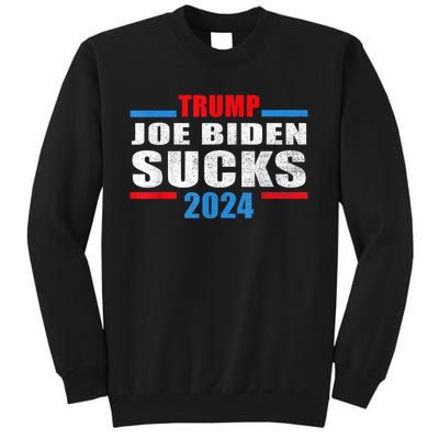 Joe Biden Sucks Funny AntiBiden Election ProTrump 2024 Tall Sweatshirt