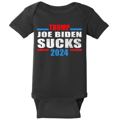 Joe Biden Sucks Funny AntiBiden Election ProTrump 2024 Baby Bodysuit