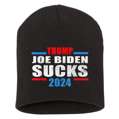 Joe Biden Sucks Funny AntiBiden Election ProTrump 2024 Short Acrylic Beanie