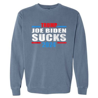 Joe Biden Sucks Funny AntiBiden Election ProTrump 2024 Garment-Dyed Sweatshirt