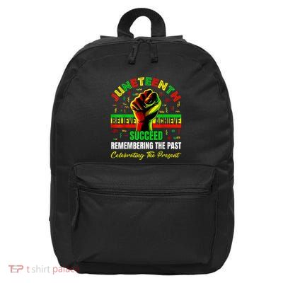 Juneteenth Believe Succeed Remembering The Past Affrican 16 in Basic Backpack
