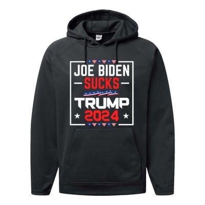 Joe Biden Sucks Trump 2024 For President Political Election Performance Fleece Hoodie