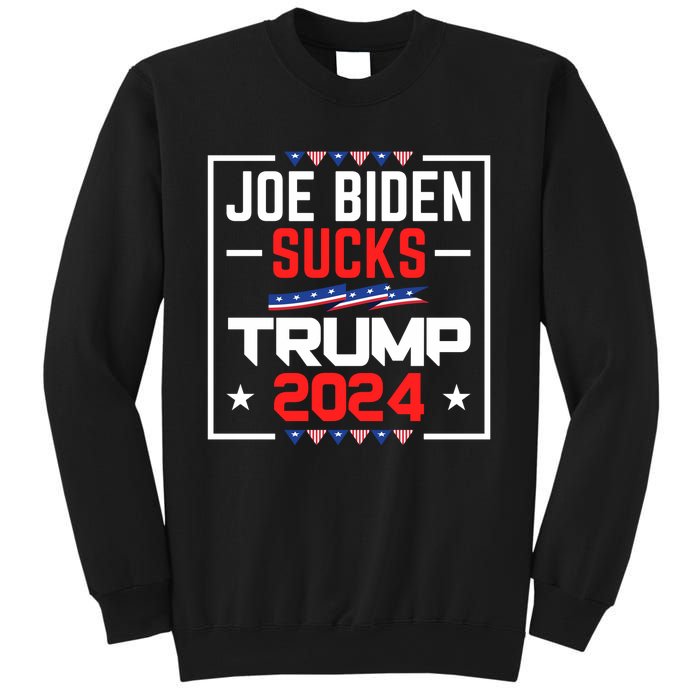 Joe Biden Sucks Trump 2024 For President Political Election Sweatshirt