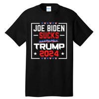 Joe Biden Sucks Trump 2024 For President Political Election Tall T-Shirt