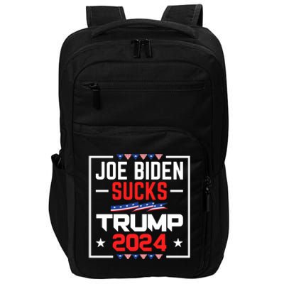 Joe Biden Sucks Trump 2024 For President Political Election Impact Tech Backpack