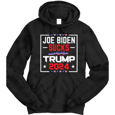 Joe Biden Sucks Trump 2024 For President Political Election Tie Dye Hoodie